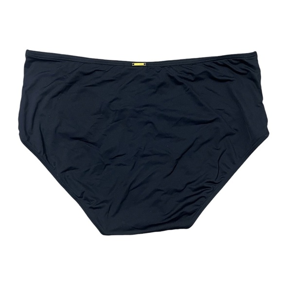 ANNE Cole Plus Size High Waist Swim Bottom Black Womens Size‎ 16W - Picture 1 of 11